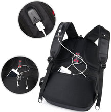 Cargar imagen en el visor de la galería, Cross Gear Backpack with USB Charging Port Laptop bag and Combination Lock- Fits Most 15.6 Inch Laptops and Tablets CR-9003BK-USB