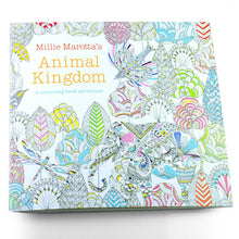 Cargar imagen en el visor de la galería, 4 Uds 24 páginas Animal Kingdom libro de colorear de edición en inglés para niños adultos aliviar el estrés matar tiempo pintura libros de dibujo