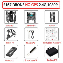 Cargar imagen en el visor de la galería, S167 GPS Drone con cámara 5G RC Quadcopter Drones HD 4K WIFI FPV plegable-punto de vuelo fotos Video Dron helicóptero juguete