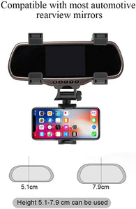 Jonerytime Universal Auto Car Rearview Mirror Mount Stand Holder Cradle for Cell Phone GPS