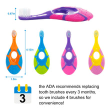 Cargar imagen en el visor de la galería, Slotic Baby Toothbrush for 0-2 Years, Safe and Sturdy, BPA Free Toddler Oral Care Teether Brush | Extra Soft Bristle for Baby Teeth and Infant Gums | Dentist Recommended | 4-Pack
