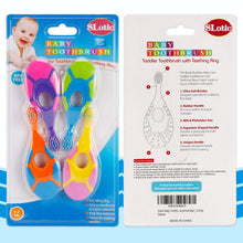 Cargar imagen en el visor de la galería, Slotic Baby Toothbrush for 0-2 Years, Safe and Sturdy, BPA Free Toddler Oral Care Teether Brush | Extra Soft Bristle for Baby Teeth and Infant Gums | Dentist Recommended | 4-Pack
