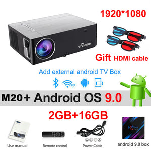 Vivicine M20 más 1080p opción Android 9,0 de 1920x1080 completa del teatro casero LED HD Video proyector Beamer apoyo AC3