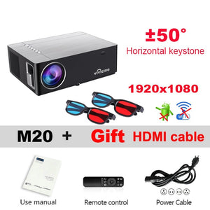 Vivicine M20 más 1080p opción Android 9,0 de 1920x1080 completa del teatro casero LED HD Video proyector Beamer apoyo AC3