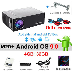 Vivicine M20 más 1080p opción Android 9,0 de 1920x1080 completa del teatro casero LED HD Video proyector Beamer apoyo AC3