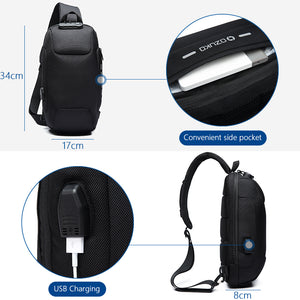 OZUKO 2019 nueva multifunción bolso para hombres Anti-robo hombro bolsas Messenger hombre impermeable corta viaje bolsa de pecho paquete