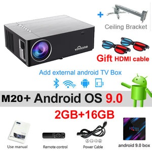 Vivicine M20 más 1080p opción Android 9,0 de 1920x1080 completa del teatro casero LED HD Video proyector Beamer apoyo AC3